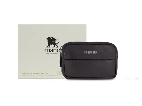 Ключница Mano Don Romeo, с RFID защитой, натуральная кожа в чёрном цвете, 11 х 2 х 7 см фото 3