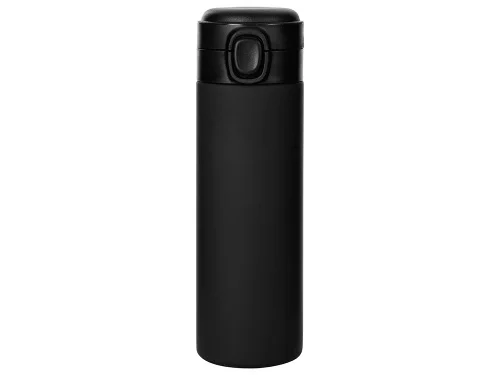 Вакуумная термокружка Waterline c кнопкой Guard, 400 мл, тубус, черный фото 2