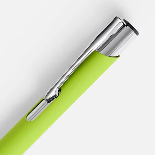 Ручка шариковая Keskus Soft Touch, зеленое яблоко фото 3