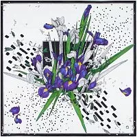 Платок шелковый Delicate, ирисы