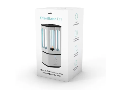 Портативная лампа бактерицидная ультрафиолетовая Rombica Sterilizer B1, белый/черный (Р) фото 6