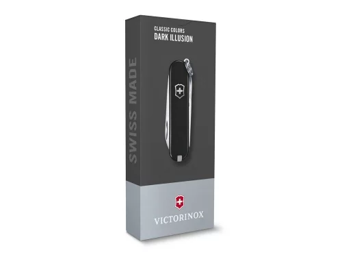 Нож-брелок VICTORINOX Classic SD Colors Dark Illusion, 58 мм, 7 функций, чёрный фото 4