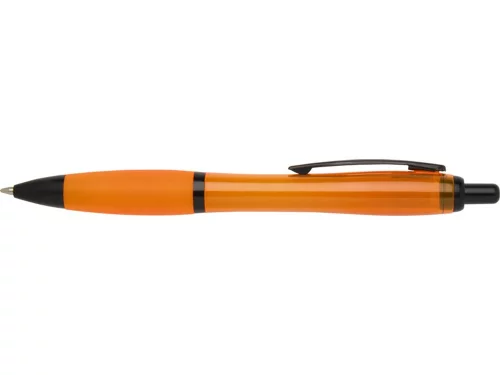 Nash шариковая ручка из переработанного пластика с черной отделкой (черные чернила) - Оранжевый фото 3