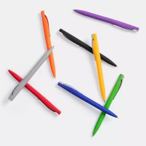 Ручка шариковая Pin Soft Touch, зеленая фото 5