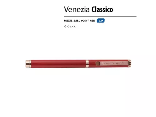 Ручка металлическая шариковая Venezia Classico, красный фото 10 Ручка металлическая шариковая Venezia Classico, красный фото 10