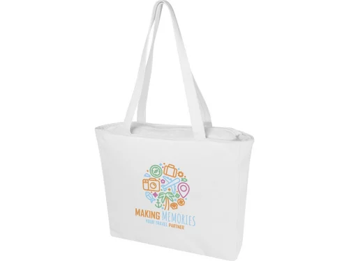 Weekender эко-сумка из переработанного материала Aware™ плотностью 500 г/м² - Белый фото 5