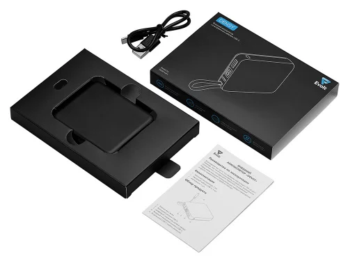 Внешний аккумулятор со встроенным кабелем USB-C Дэнси, 5000 мАч, черный фото 6