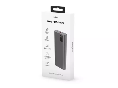 Внешний аккумулятор Rombica NEO PRO-300C Gray фото 3 Внешний аккумулятор Rombica NEO PRO-300C Gray фото 3