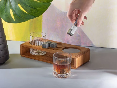 Набор для виски и коктейлей на подставке из дуба Whiskey Party фото 12