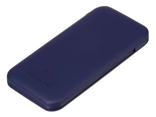 Внешний беспроводной аккумулятор с подсветкой лого Astro, 10000 mAh, темно-синий (Р) фото 2
