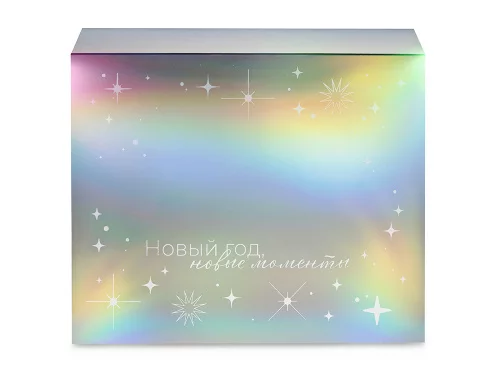 Подарочная коробка с голографическим шубером Aurora, L, вн. размер 260х260х100 мм. фото 7