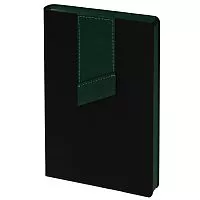 Ежедневник Bookmark, недатированный, черный с зеленым