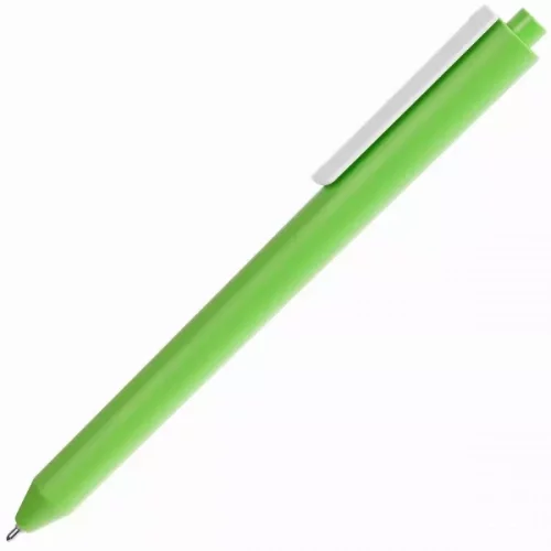 Ручка шариковая Pigra P03 Mat, светло-зеленая с белым фото 3