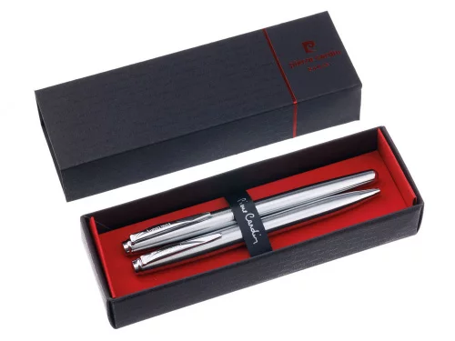 Набор Pierre Cardin PEN&PEN: ручка шариковая + роллер. Цвет - стальной. Упаковка Е. фото 2