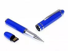 USB-флешка на 32 Гб в виде ручки с мини чипом, синий