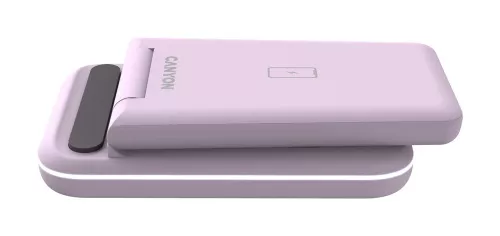 Беспроводное зарядное устройство 3-в-1 CANYON WS-304 (CNS-WCS304B), 15W, розовый фото 2 Беспроводное зарядное устройство 3-в-1 CANYON WS-304 (CNS-WCS304B), 15W, розовый фото 2