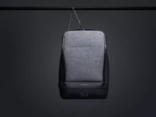 Антикражный рюкзак FlexPackPro для ноутбука 15.6, серый/черный фото 5