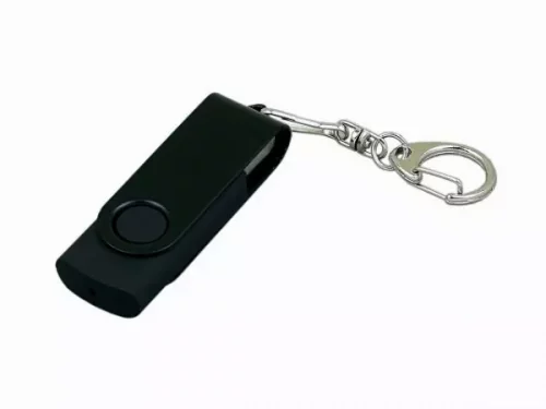 USB 2.0- флешка промо на 16 Гб с поворотным механизмом и однотонным металлическим клипом фото 5