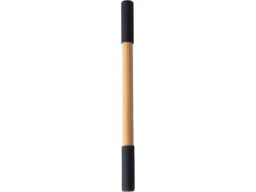 Вечный карандаш и ручка из бамбука Black bamboo, натуральный и черный фото 2