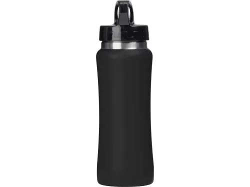 Бутылка для воды Bottle C1, сталь, soft touch, 600 мл, черный фото 4