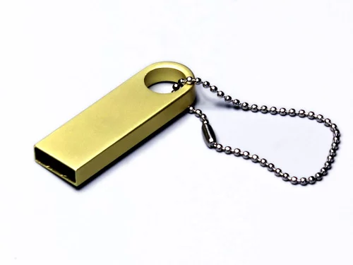 USB 2.0-флешка на 512 Мбайт с мини чипом и круглым отверстием, золотистый USB 2.0-флешка на 512 Мбайт с мини чипом и круглым отверстием, золотистый
