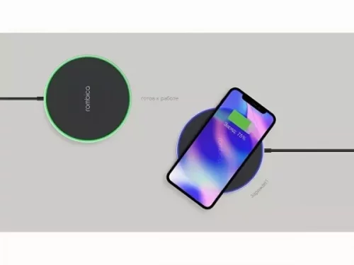 Беспроводное зарядное устройство «NEO Core Quick» c быстрой зарядкой с логотипом Rombica фото 6