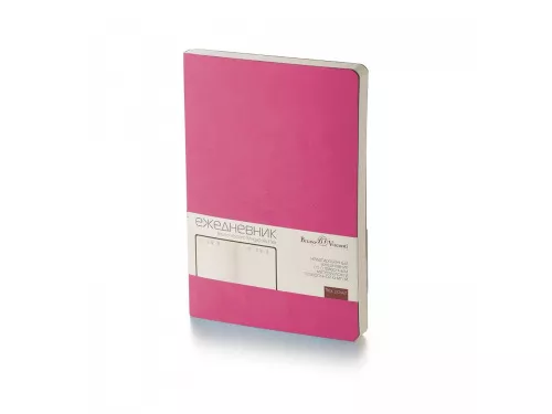 Ежедневник А5 недатированный Megapolis Velvet Flex, темно-розовый