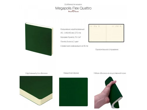 ЕЖЕДНЕВНИК недатированный А5- MEGAPOLIS FLEX QUATTRO (ЧЕРНЫЙ) фото 3 ЕЖЕДНЕВНИК недатированный А5- MEGAPOLIS FLEX QUATTRO (ЧЕРНЫЙ) фото 3