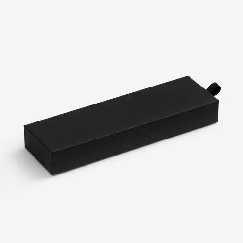 Ручка шариковая Broad Ring Soft Touch в футляре, черная фото 3