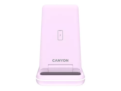 Беспроводное зарядное устройство 3-в-1 CANYON WS-304 (CNS-WCS304B), 15W, розовый фото 9 Беспроводное зарядное устройство 3-в-1 CANYON WS-304 (CNS-WCS304B), 15W, розовый фото 9