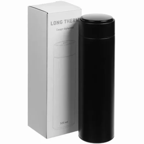 Смарт-бутылка с заменяемой батарейкой Long Therm, черная фото 16