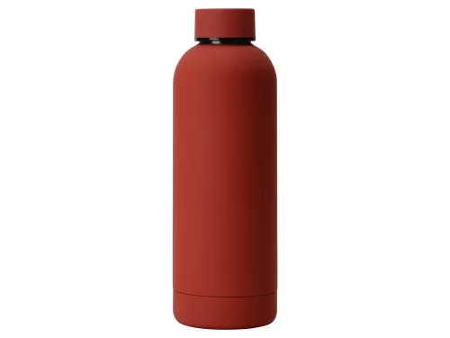 Вакуумная термобутылка Cask Waterline, soft touch, 500 мл, красный (P) фото 4