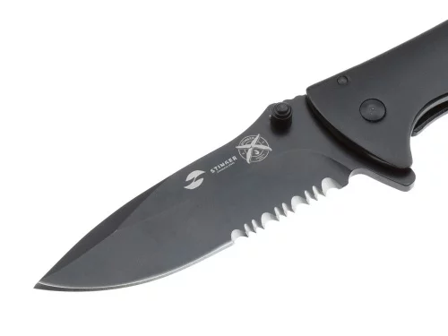 Нож складной Stinger, 80 мм, (чёрный), материал рукояти: сталь/алюминий (чёрный) фото 3 Нож складной Stinger, 80 мм, (чёрный), материал рукояти: сталь/алюминий (чёрный) фото 3