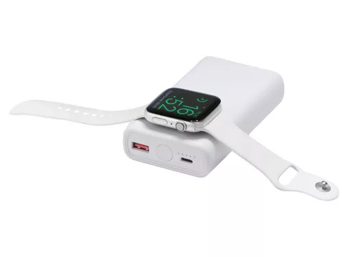 Внешний беспроводной аккумулятор 2-в-1 с функцией зарядки Apple Watch, QC/PD AtomIQ, 10000 мАч, белый фото 11 Внешний беспроводной аккумулятор 2-в-1 с функцией зарядки Apple Watch, QC/PD AtomIQ, 10000 мАч, белый фото 11