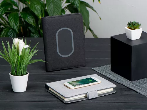 Органайзер с беспроводной зарядкой 5000 mAh Powernote, светло-серый (P) фото 17 Органайзер с беспроводной зарядкой 5000 mAh Powernote, светло-серый (P) фото 17