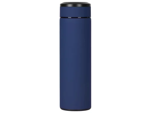 Вакуумный термос Vacuum Flask C1, soft touch, 420мл, темно-синий фото 4