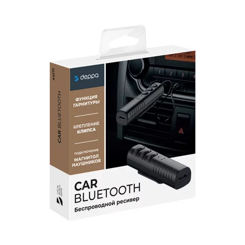 Bluetooth ресивер, BT 5.0, 90 мАч, черный, Deppa фото 5 Bluetooth ресивер, BT 5.0, 90 мАч, черный, Deppa фото 5