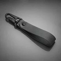 Брелок-ремувка из эко-кожи с карабином Domino, черный