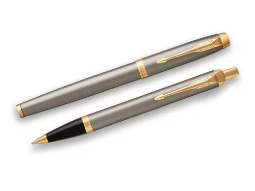 Набор Parker IM Core Brushed Metal GT: ручка шариковая, ручка роллер фото 2 Набор Parker IM Core Brushed Metal GT: ручка шариковая, ручка роллер фото 2