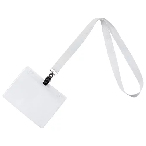 Лента для бейджа Neckband, белая фото 2 Лента для бейджа Neckband, белая фото 2