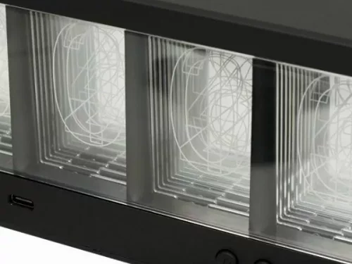 Часы с LED-подсветкой и беспроводной зарядкой «Cyber», 10 Вт фото 8 Часы с LED-подсветкой и беспроводной зарядкой «Cyber», 10 Вт фото 8