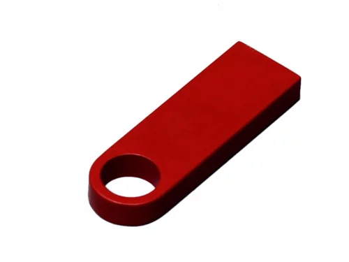 USB 2.0-флешка на 4 Гб с мини чипом и круглым отверстием, красный фото 2