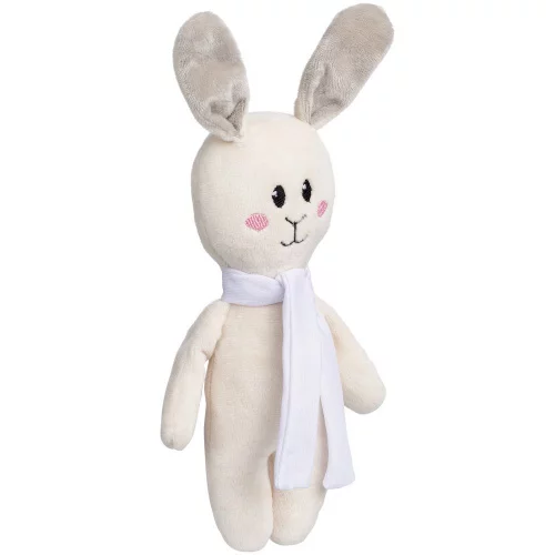 Мягкая игрушка Beastie Toys, заяц с белым шарфом фото 2