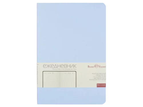 Ежедневник А5 недатированный Megapolis Velvet Flex, зефирный голубой фото 11