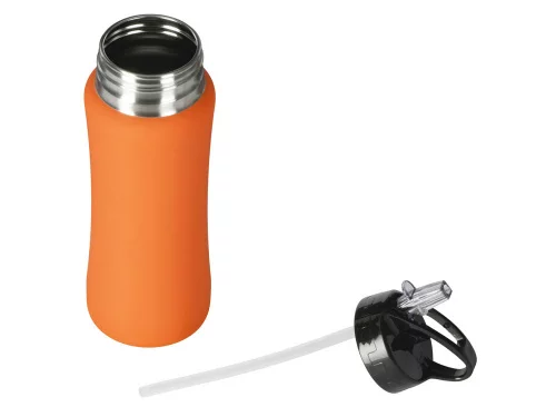 Бутылка для воды Bottle C1, сталь, soft touch, 600 мл, оранжевый фото 3