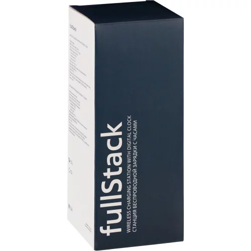 Станция беспроводной зарядки с часами fullStack, белая фото 13