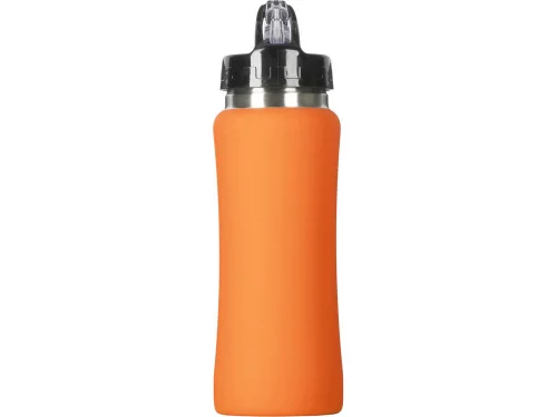 Бутылка для воды Bottle C1, сталь, soft touch, 600 мл, оранжевый фото 4