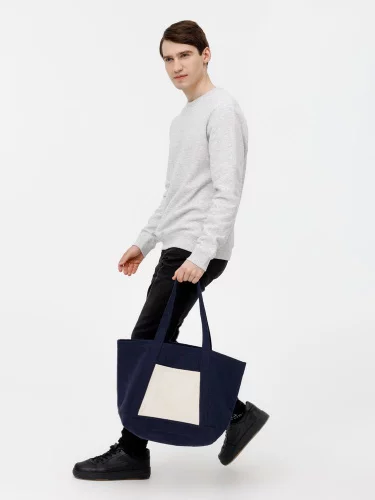 Шопер Shophop, синий с неокрашенным фото 11