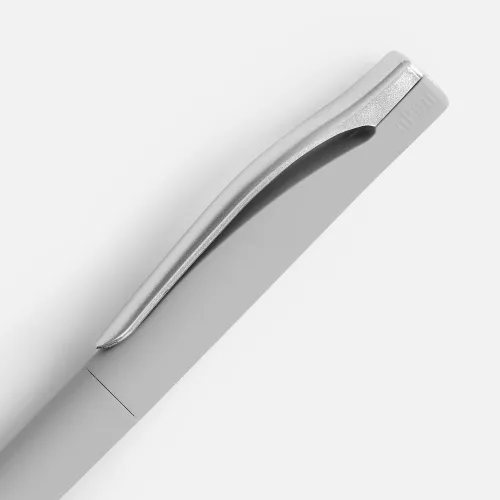Ручка шариковая Pin Soft Touch, серая фото 3 Ручка шариковая Pin Soft Touch, серая фото 3