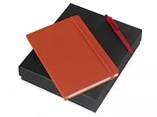 Подарочный набор Vision Pro soft-touch с ручкой и блокнотом А5, оранжевый 700341.13